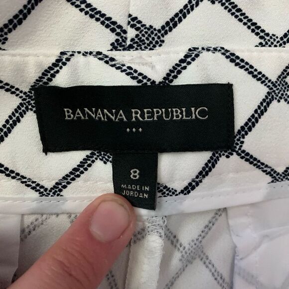 Banana Republic high waisted 80’s royalcore black & white shorts - Picture 2 of 4